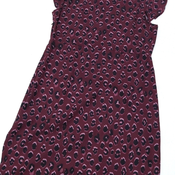 7 For All Mankind | V Neck | Maxi Dress | Abstract | Animal Print | Ruffles | - Picture 9 of 10